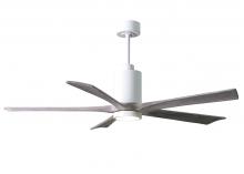 Matthews Fan Company PA5-WH-BW-60 - Patricia-5 - 60" Five Blade Ceiling Fan - 5CCT Integrated LED - Gloss White Finish