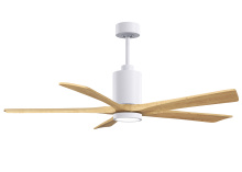 Matthews Fan Company PA5-WH-LM-60 - Patricia-5-60" Five Blade Ceiling Fan-5CCT Integrated LED-Gloss White Finish