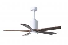Matthews Fan Company PA5-WH-WA-52 - Patricia-5 - 52" Five Blade Ceiling Fan - 5CCT Integrated LED - Gloss White Finish