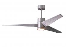 Matthews Fan Company SJ-BN-BW-60 - Super Janet - 60" Ceiling Fan - Integrated LED - Brushed Nickel Finish - Barn Wood Tone Blades