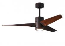 Matthews Fan Company SJ-TB-WN-52 - Super Janet - 52" Ceiling Fan - Integrated LED - Textured Bronze Finish - Walnut Tone Blades