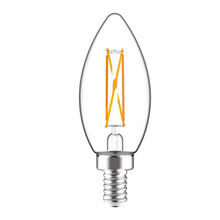 RAB Lighting B11-3-E12-922/30-F-C-WGD - A-LINE BULBS 300 LUMENS B11 3W BASE E12 90CRI 2200K-3000K FILAMENT CLEAR DIM TO WARM