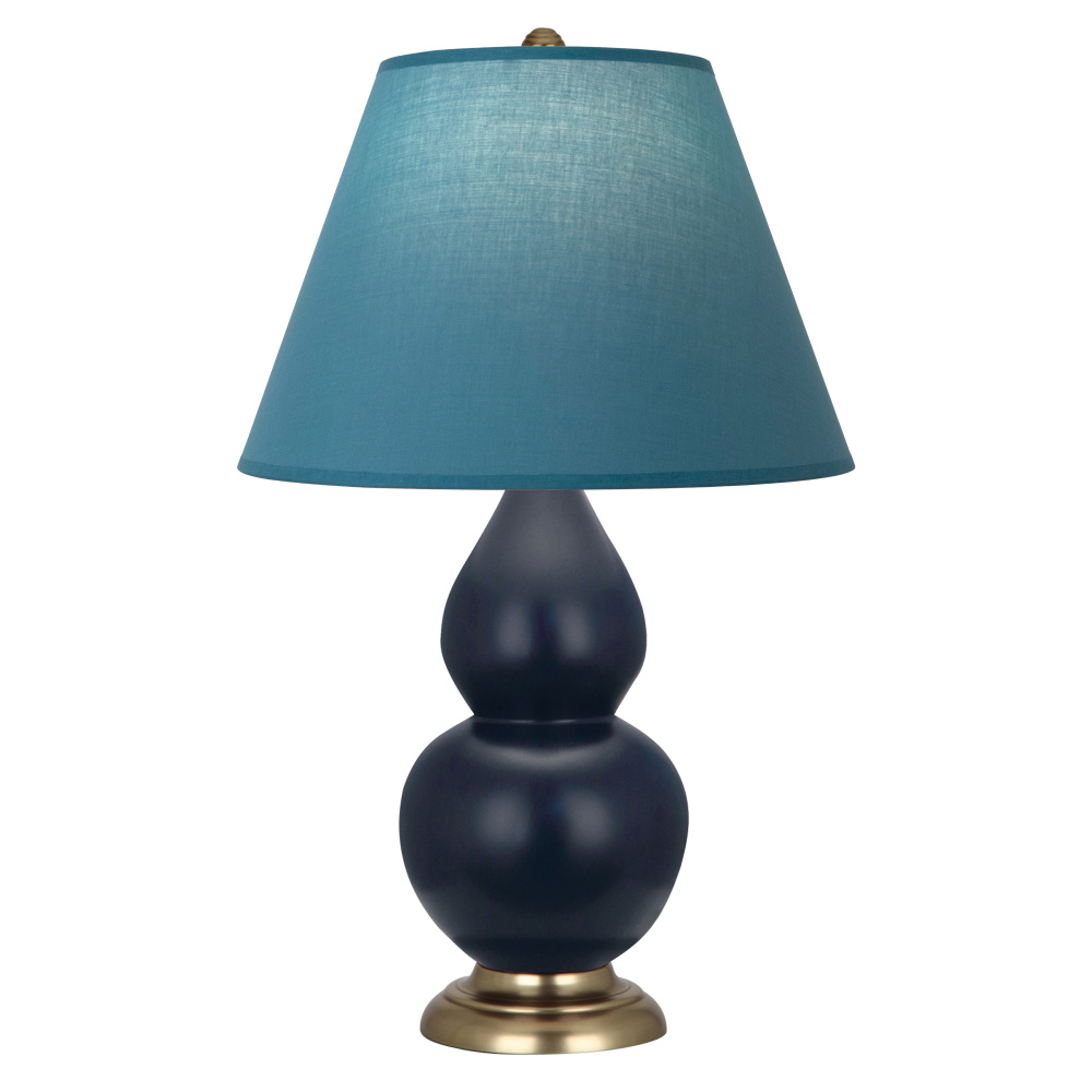 Matte Midnight Blue Small Double Gourd Accent Lamp