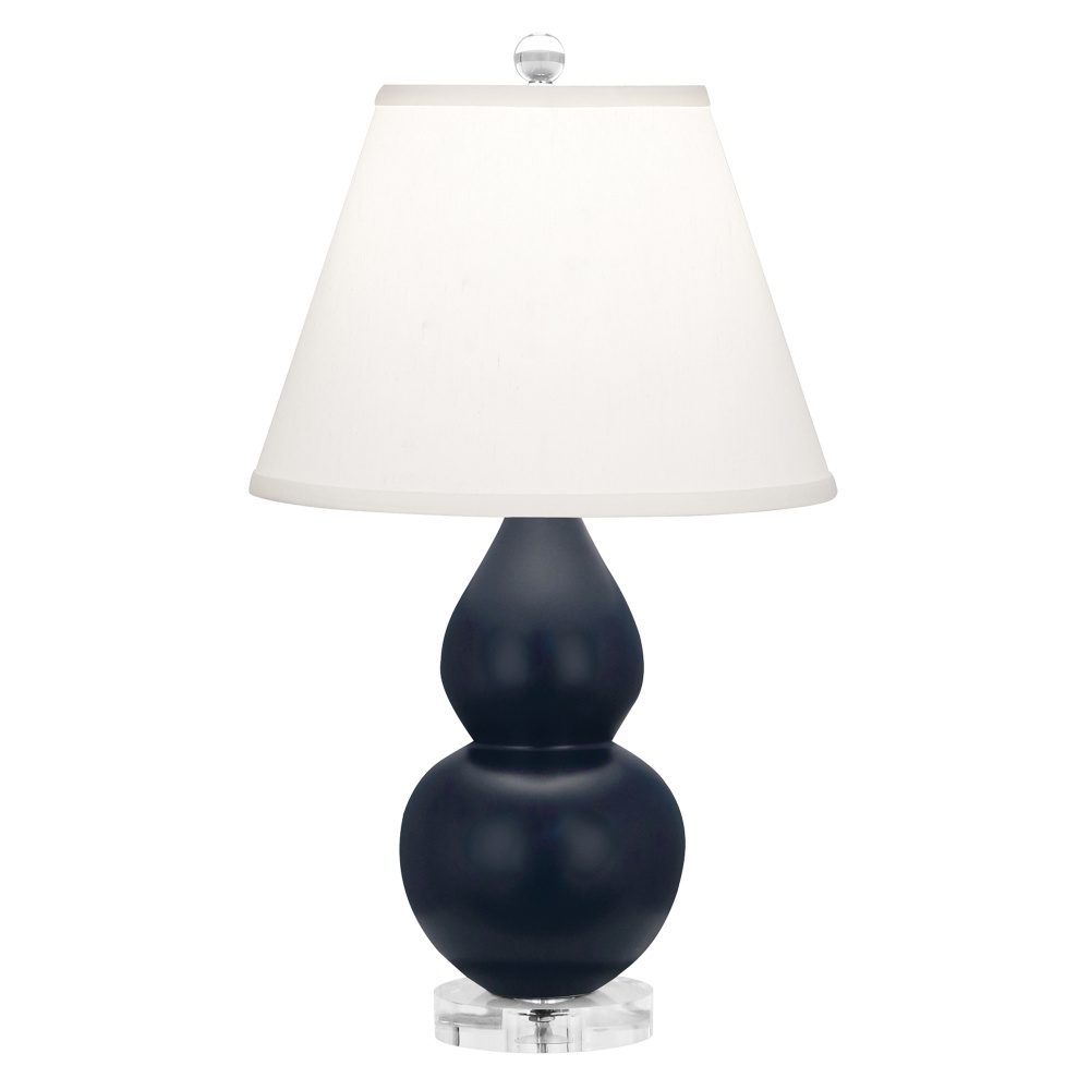 Matte Midnight Blue Small Double Gourd Accent Lamp