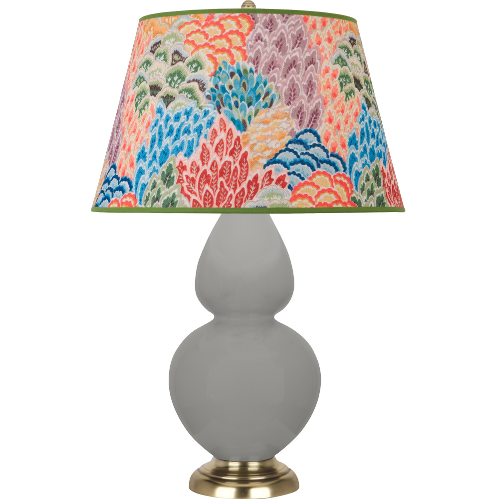 Matte Smokey Taupe Double Gourd Table Lamp