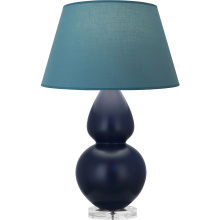 Robert Abbey MMB62B - Matte Midnight Blue Double Gourd Table Lamp