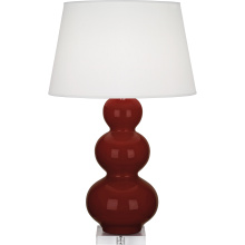Robert Abbey OX43X - Oxblood Triple Gourd Table Lamp