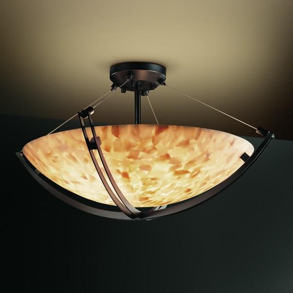 36" LED Semi-Flush Bowl w/ Crossbar