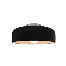 Justice Design Group CER-6340-BLK-NCKL-LED1-700 - Small Spire Semi-Flush