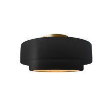 Justice Design Group CER-6360-CBGD-BRSS-LED1-700 - Small Tier Semi-Flush