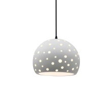 Justice Design Group CER-6580-BIS-MBLK-BKCD - Small Globe 1-Light Pendant