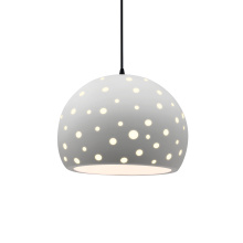Justice Design Group CER-6585-BIS-MBLK-BKCD - Perforated Large Globe 1-Light Pendant