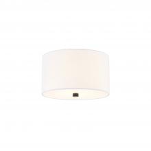 Justice Design Group FAB-9730-WHTE-MBLK - Classic 11" Drum Flush-Mount