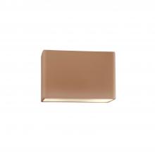 Justice Design Group CER-5645-ADOB - Small ADA Wide Rectangle - Open Top & Bottom