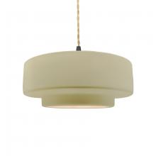 Justice Design Group CER-6543-VAN-MBLK-BEIG-TWST - Medium Tier 1-Light Pendant