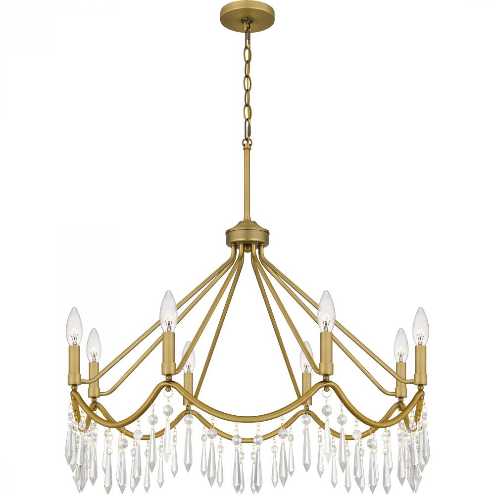 Airedale 8-Light Aged Brass Chandelier