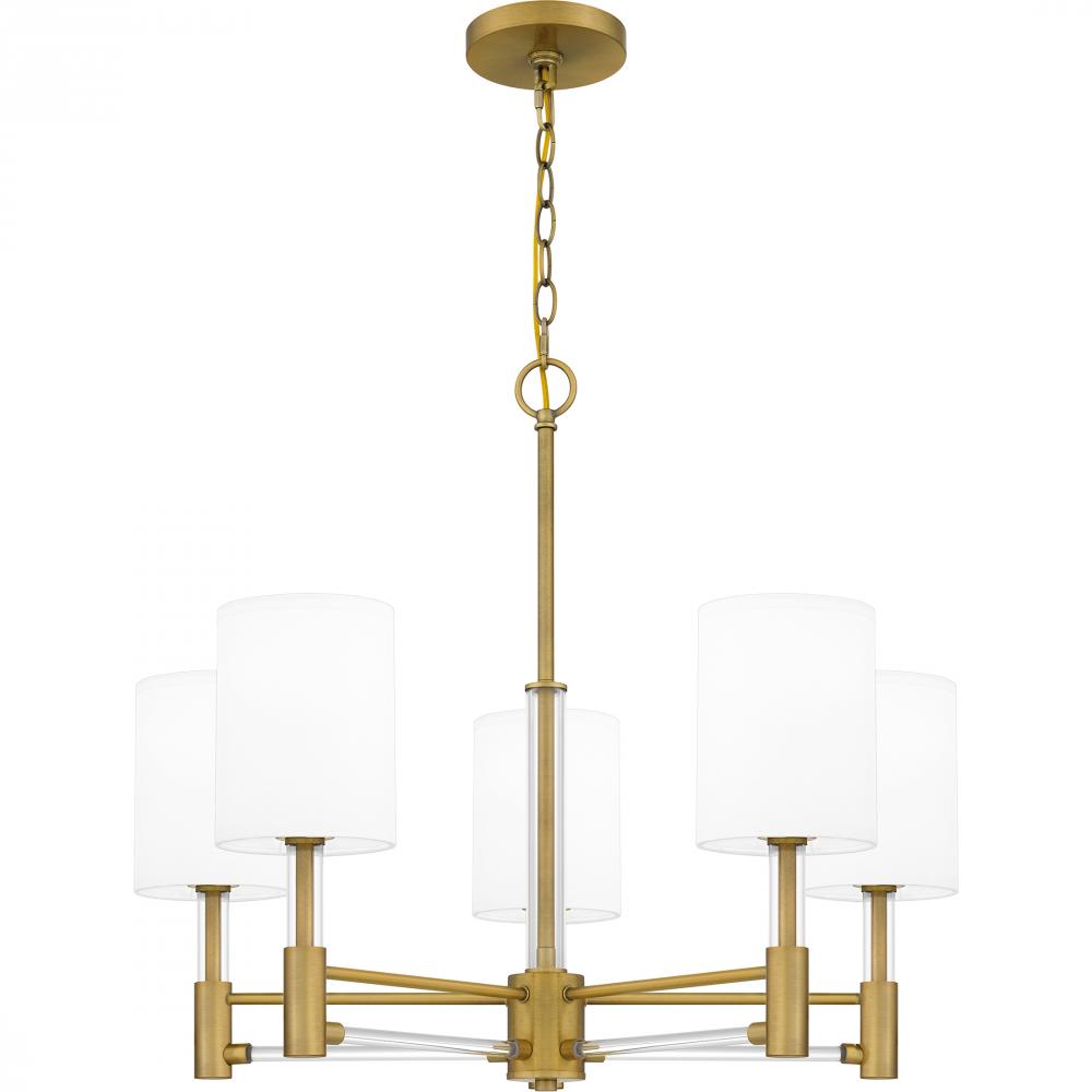 Gretchen 5-Light Aged Brass Chandelier