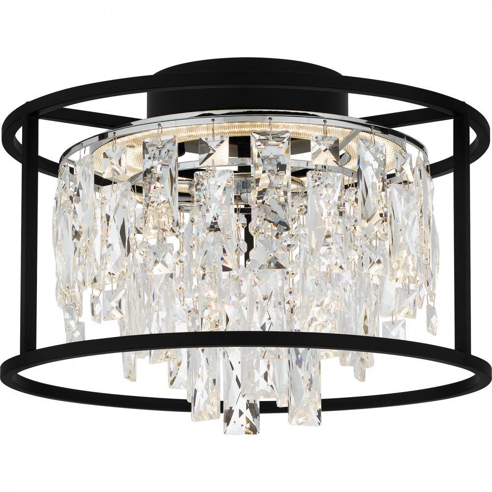 Brillance Integrated LED Matte Black Flush Mount Light