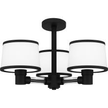 Quoizel KYL1722MBK - Kylen 3-Light Matte Black Semi-Flush Mount Light