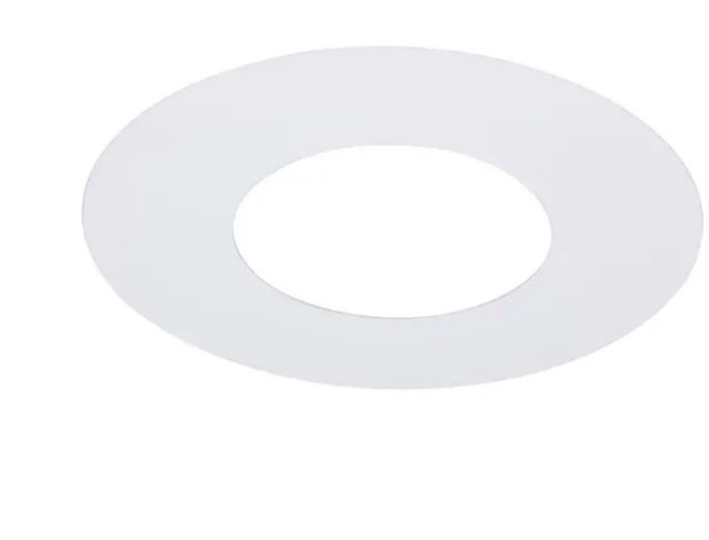 4'' Flat Goof Ring for Commercial Downlights, Round, White Finish, 8.00 OD, 4.13 ID, 0.032