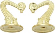 Satco Products Inc. 90/450 - Die Cast Swag Hook Kit; Brass Plated Finish; Kit Contains 2 Hooks With Hardware; 10lbs Max