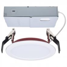 Satco Products Inc. S11868R1 - 10 Watt LED; Fire Rated 4 Inch; Direct Wire Slim Fit Flat Face Downlight; Round Shape; White Finish;