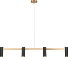 Generation Lighting GLC2074SB - Zentro Four Light Linear Chandelier