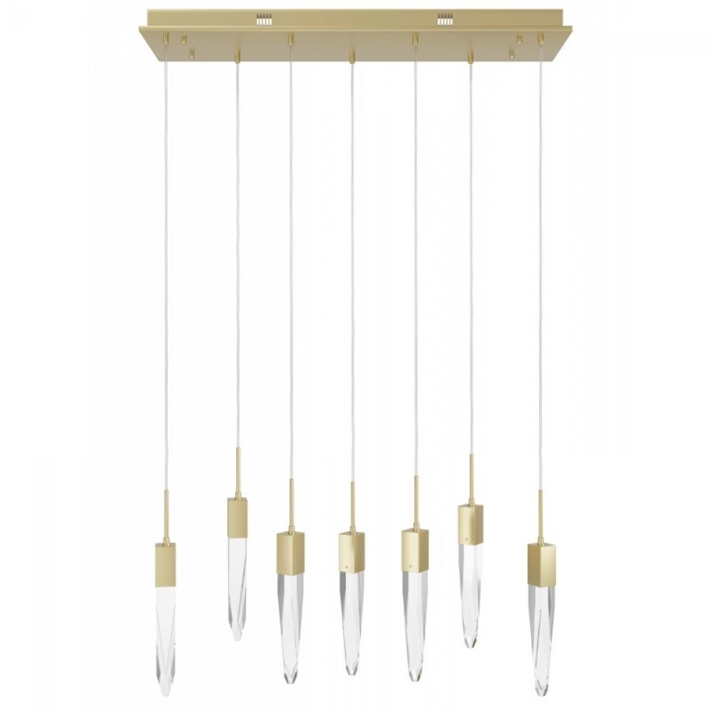 Aspen Collection 7 Light Clear Crystal Multi Port Pendant