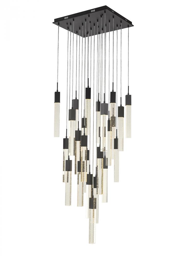 The Original Glacier Collection 25 Light Bubbled Crystal Multi Port Pendant