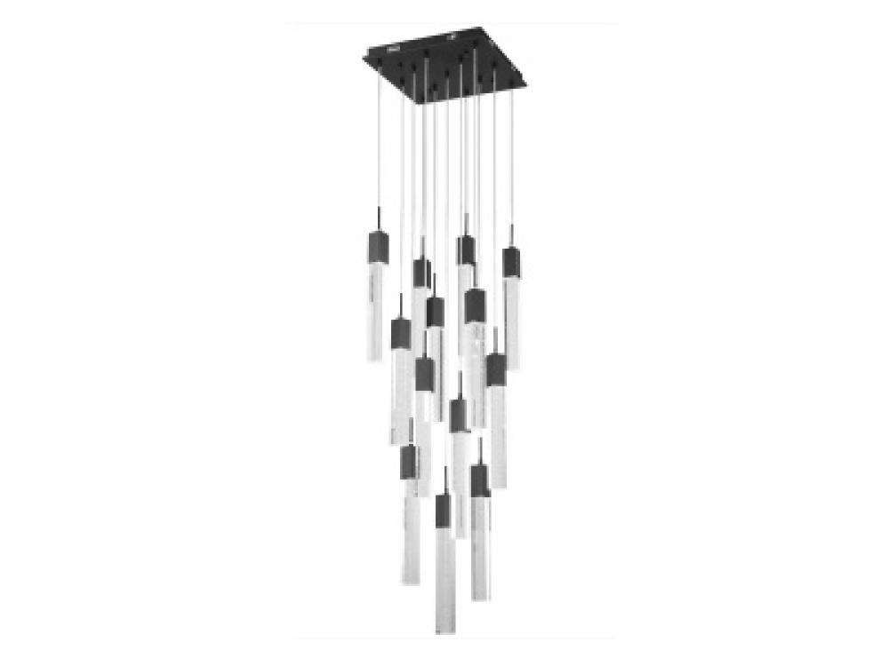 The Original Glacier Collection 13 Light Bubbled Crystal Multi Port Pendant