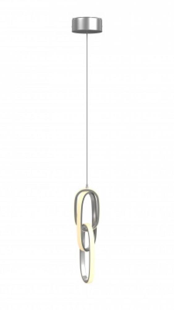 Circa 23" LED Looping Pendant In Chrome