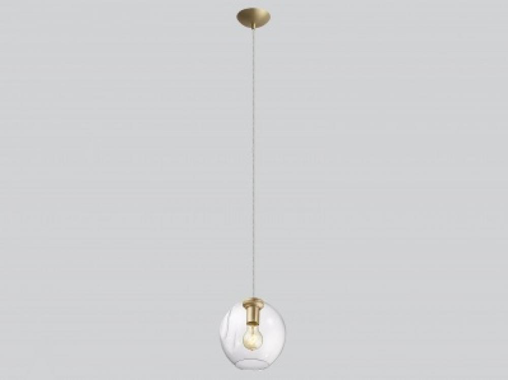 Fairfax 8"  Glass Globe Pendant in Brushed Brass