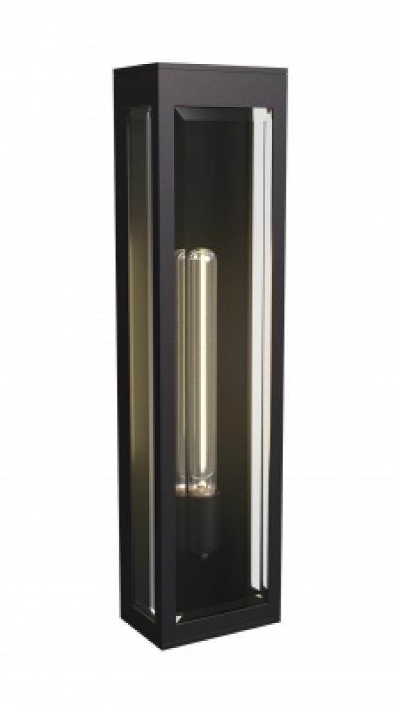 Avenue Outdoor 24" Sconce in Black with Beveled Glass