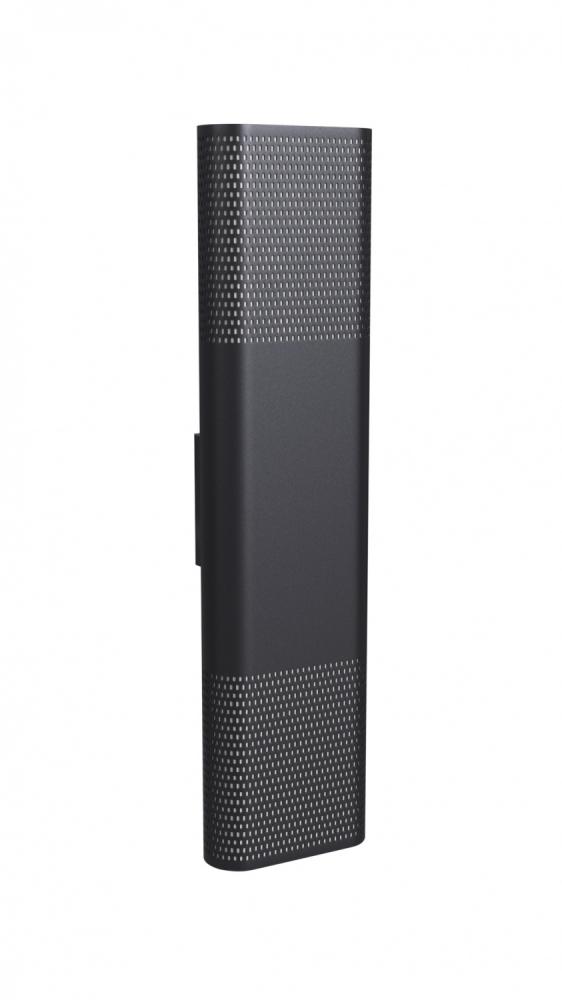 Avenue Outdoor 24" Sconce with Perforated Black Frame