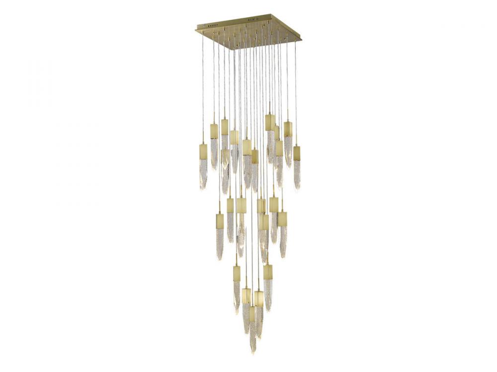 Aspen Collection 25 Light Bubbled Crystal Multi Port Pendant