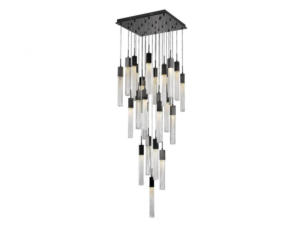 Boa Collection 25 Light Studded Glass Multi Port Pendant