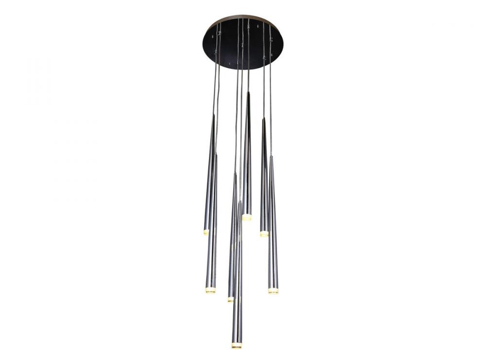 Highland Avenue 7 Light Multi Pendant in Black