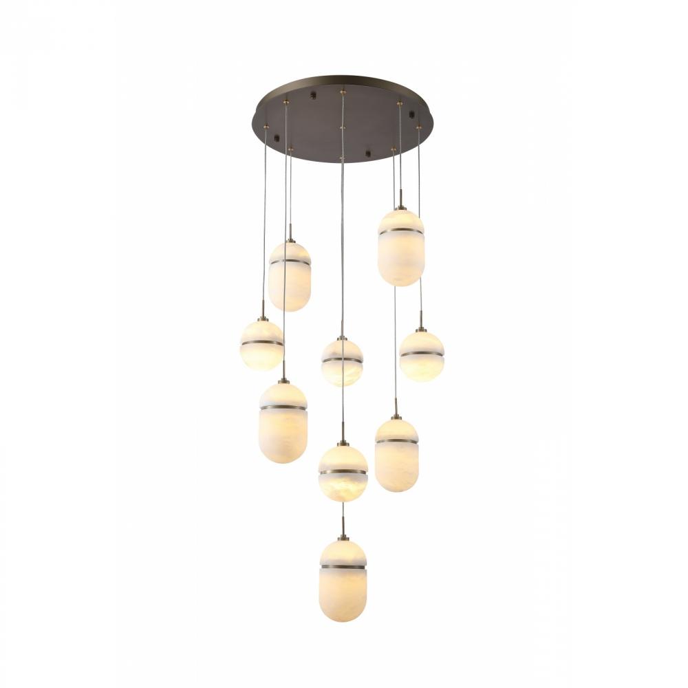 Sedona 9 Light Pendant In Alabaster