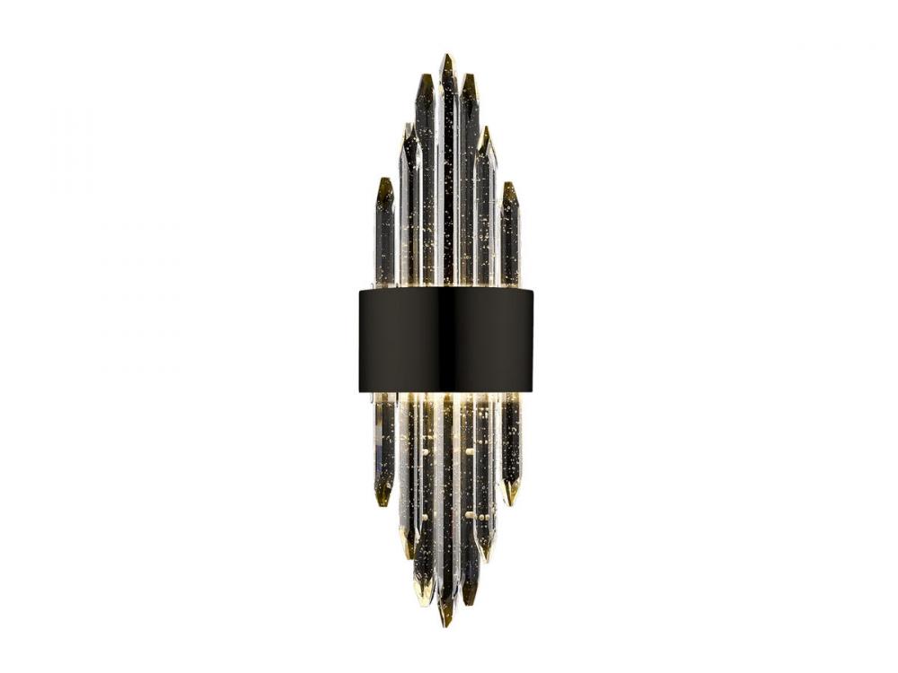 Aspen 22"  LED Wall  Sconce in Brushed Brass with Bubbled Crystal