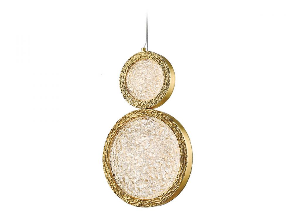 Bottega 16" Sphere  Pendant in Polished Brass