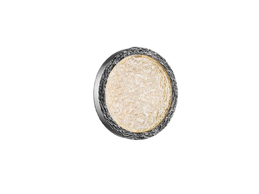 Bottega 6" Round LED Wall Sconce in Polished Nickel