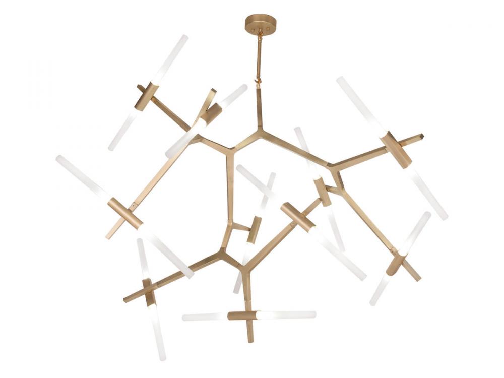 San Vicente Blvd. 43" Sphere Chandelier in Brushed Brass