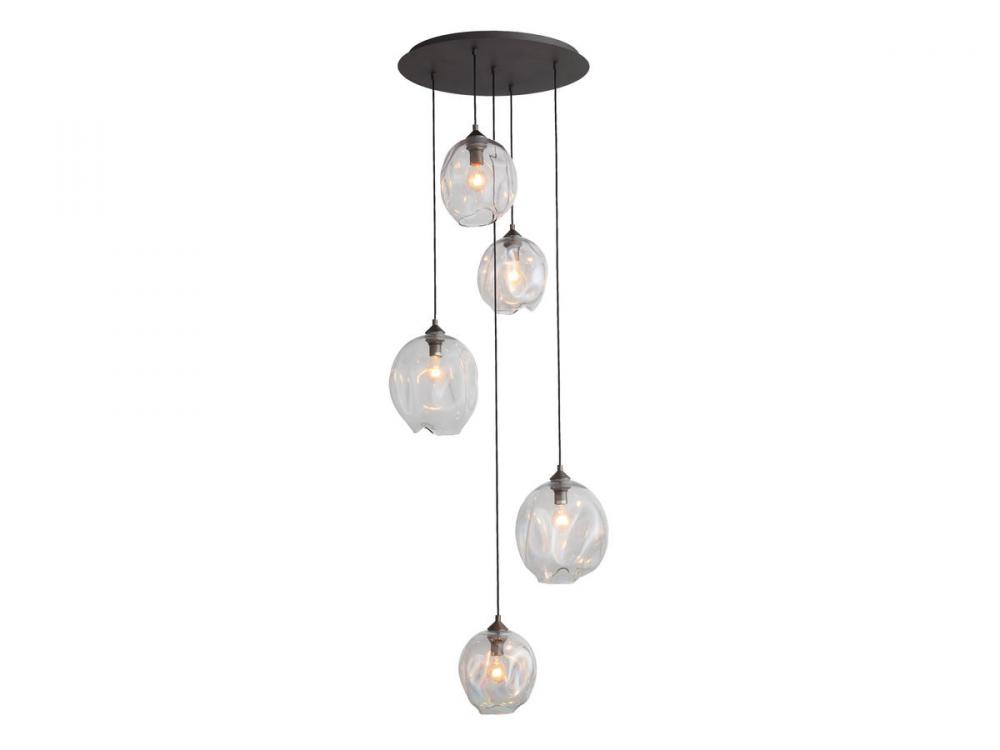 Sonoma Ave. 5 Light Clear Globe Multi Port Pendant