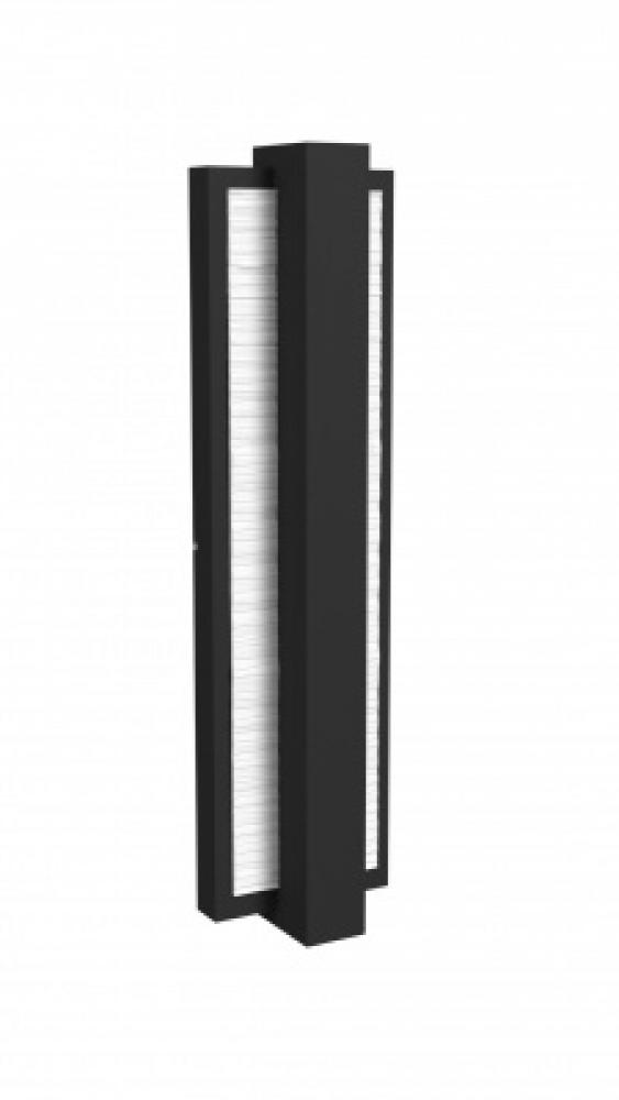 Avenue Outdoor 18" Rectangular Sconce in Black with LED Panel