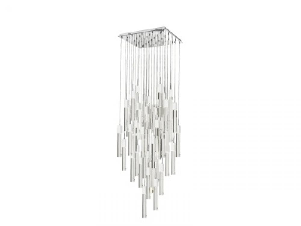 The Original Glacier Collection 41 Light Multi Pendant in Polished Chrome with Clear Crystal