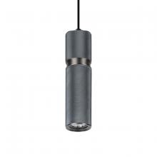 Avenue Lighting HF1073-LDG - Cicada 1 Light Pentant Knurled Dark Grey With Pewter