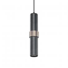 Avenue Lighting HF1080-LDG - Cicada 1 Light Pentant Dark Grey With Knurled Light Grey