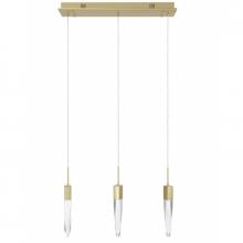 Avenue Lighting HF1900-3-AP-BB-C - Aspen Collection 3 Light Clear Crystal Multi Port Pendant
