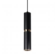 Avenue Lighting HF1078-BBK - Cicada 1 Light Pentant Black With Knurled Brass
