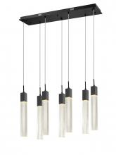 Avenue Lighting HF1900-7-GL-BK - The Original Glacier Collection 7 Light Bubbled Crystal Multi Port Pendant